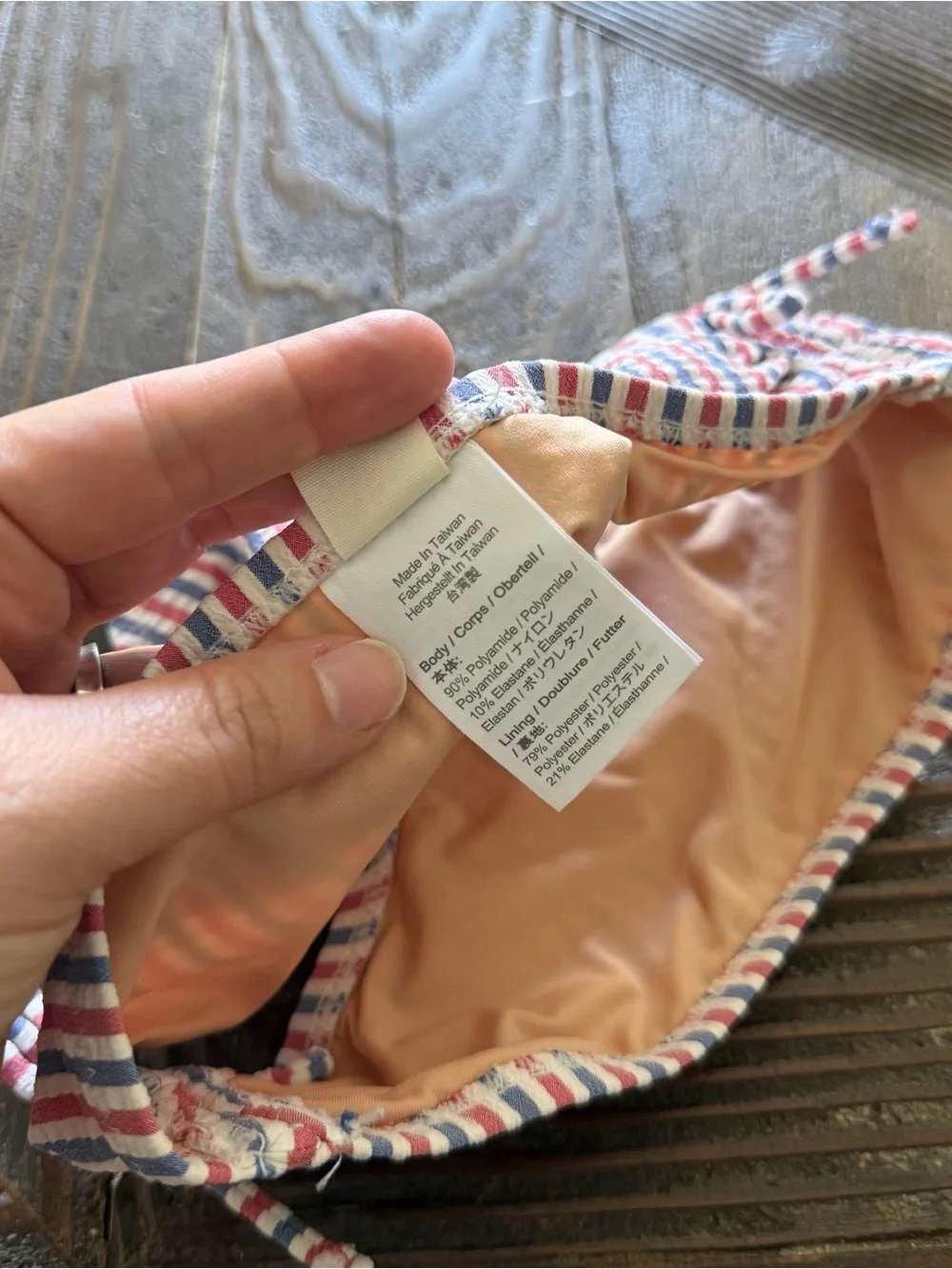 J. Crew Crewcuts Stripe Side Ruched Bikini Swim Bottom XS 4-5